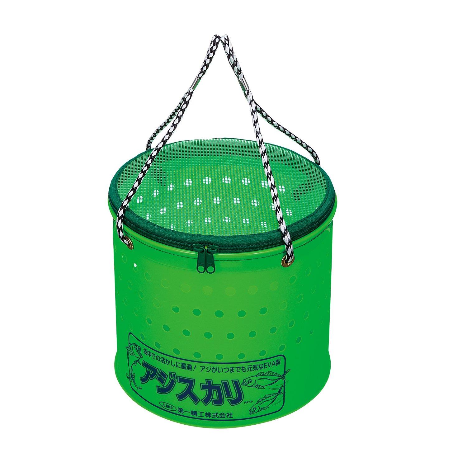 Daiichi Seiko Рыболовное ведро Ajisukari 27см Рыболовное ведро Зеленый